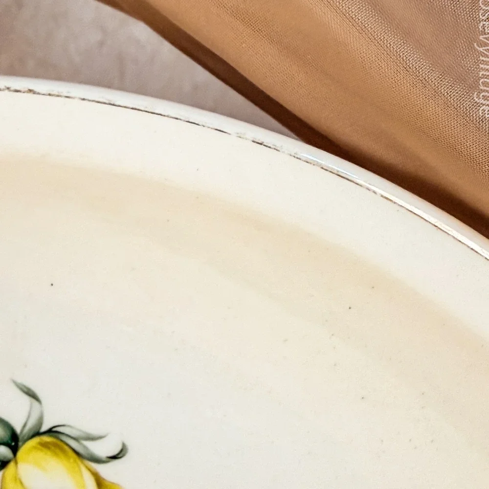 Yellow Rose Platter by Padden City Pottery‎